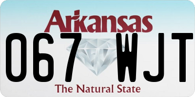AR license plate 067WJT