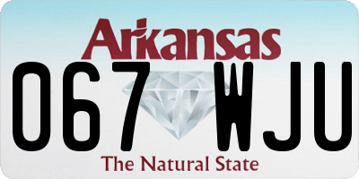 AR license plate 067WJU