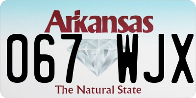 AR license plate 067WJX