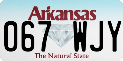 AR license plate 067WJY