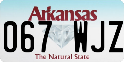 AR license plate 067WJZ