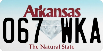 AR license plate 067WKA