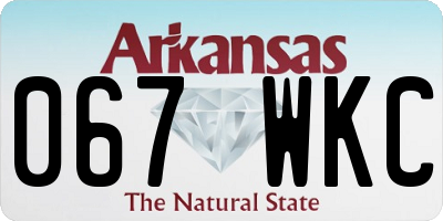 AR license plate 067WKC