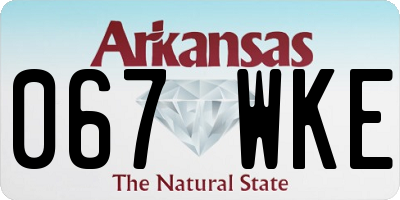 AR license plate 067WKE