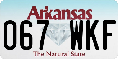 AR license plate 067WKF