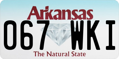 AR license plate 067WKI
