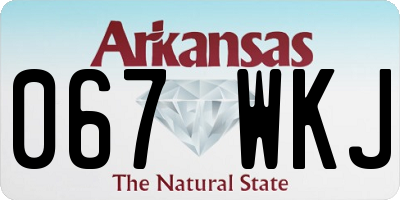 AR license plate 067WKJ