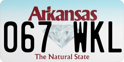 AR license plate 067WKL