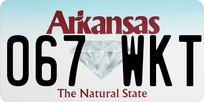 AR license plate 067WKT