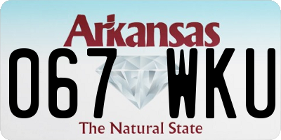 AR license plate 067WKU