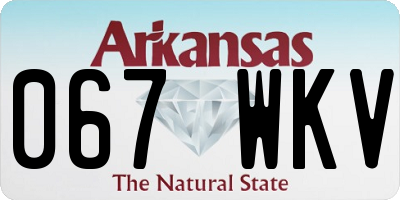 AR license plate 067WKV