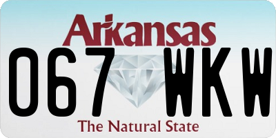 AR license plate 067WKW