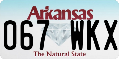 AR license plate 067WKX