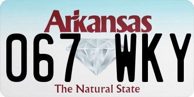 AR license plate 067WKY