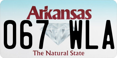 AR license plate 067WLA