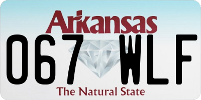 AR license plate 067WLF