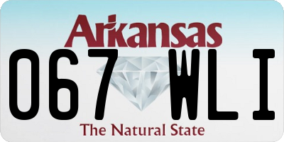 AR license plate 067WLI