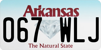 AR license plate 067WLJ