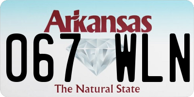 AR license plate 067WLN