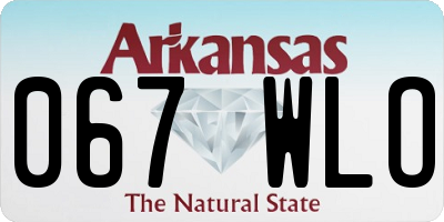 AR license plate 067WLO