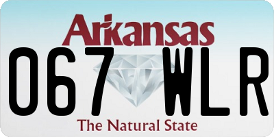 AR license plate 067WLR