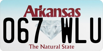 AR license plate 067WLU