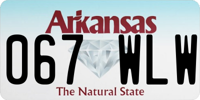 AR license plate 067WLW