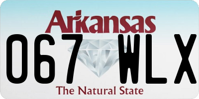 AR license plate 067WLX