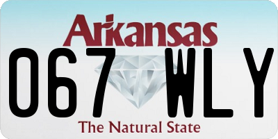 AR license plate 067WLY