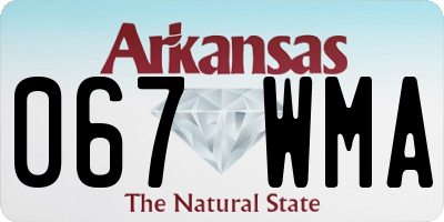 AR license plate 067WMA