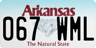 AR license plate 067WML