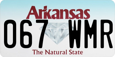 AR license plate 067WMR