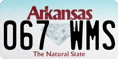 AR license plate 067WMS