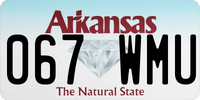 AR license plate 067WMU