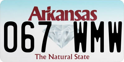 AR license plate 067WMW