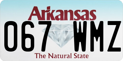 AR license plate 067WMZ