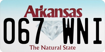AR license plate 067WNI