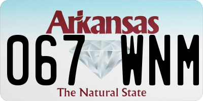 AR license plate 067WNM