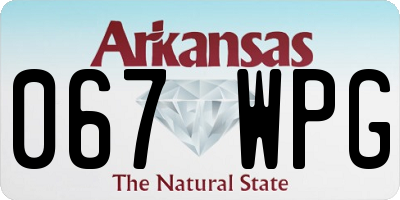 AR license plate 067WPG