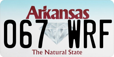AR license plate 067WRF