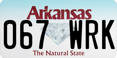 AR license plate 067WRK