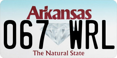 AR license plate 067WRL