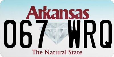 AR license plate 067WRQ