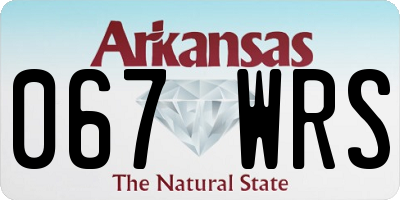 AR license plate 067WRS