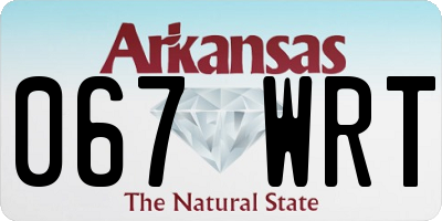 AR license plate 067WRT