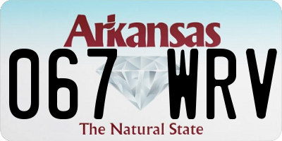AR license plate 067WRV
