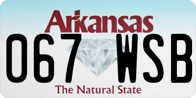 AR license plate 067WSB