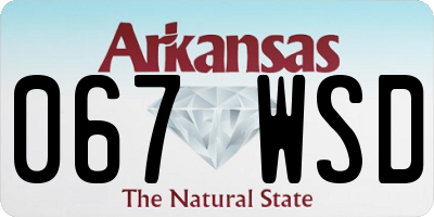 AR license plate 067WSD