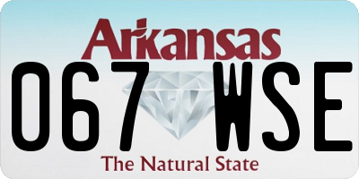 AR license plate 067WSE