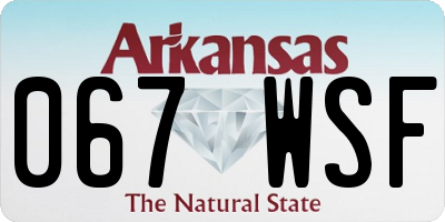 AR license plate 067WSF